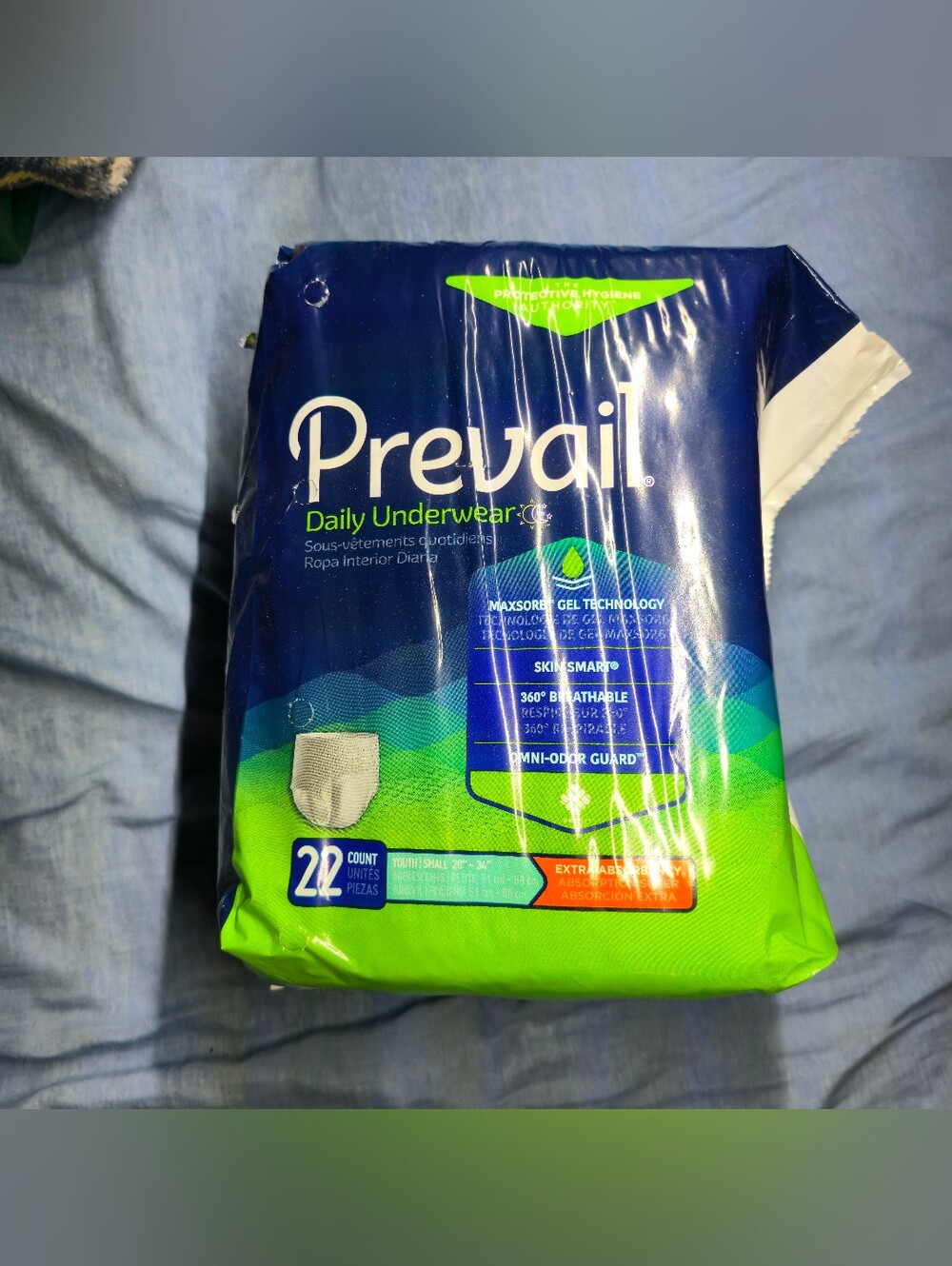 Prevail Daily Underwear in the Youth/Small size, featuring Extra Absorbency and